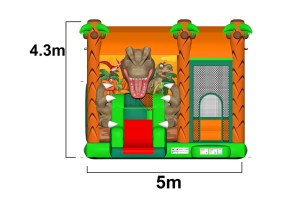 springkasteel dinosaurus T-rex